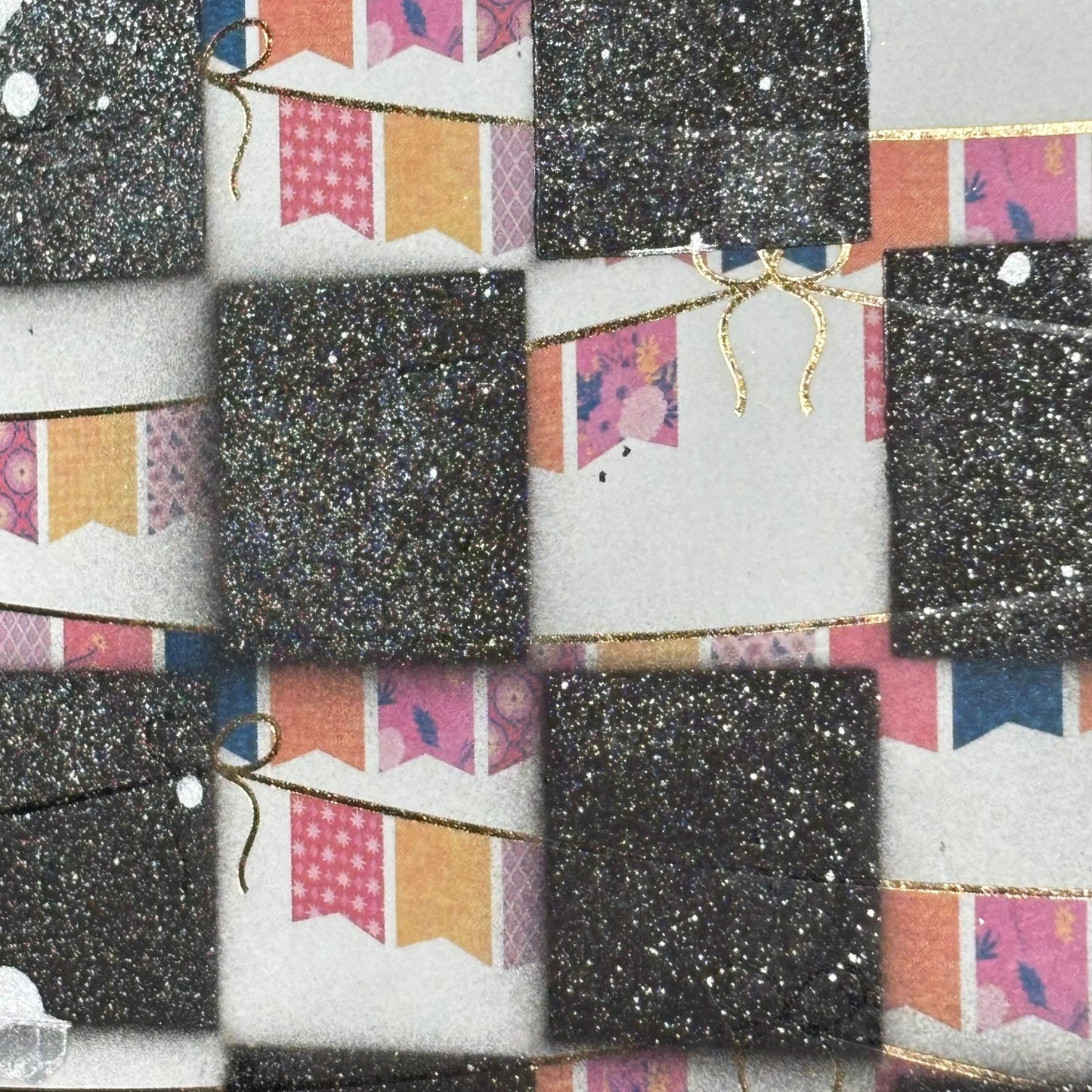 Rainbow Banner Chrome Drip - Large Scrapbook Chess Board