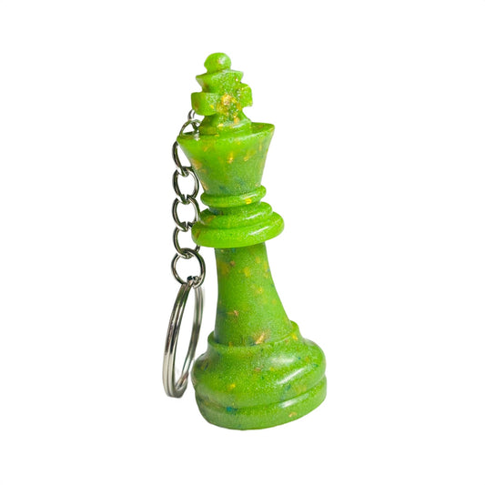 Green Sparkle King - Handmade Resin Keychain