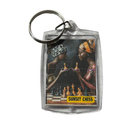 Sisters - Chess  Photo Keychain