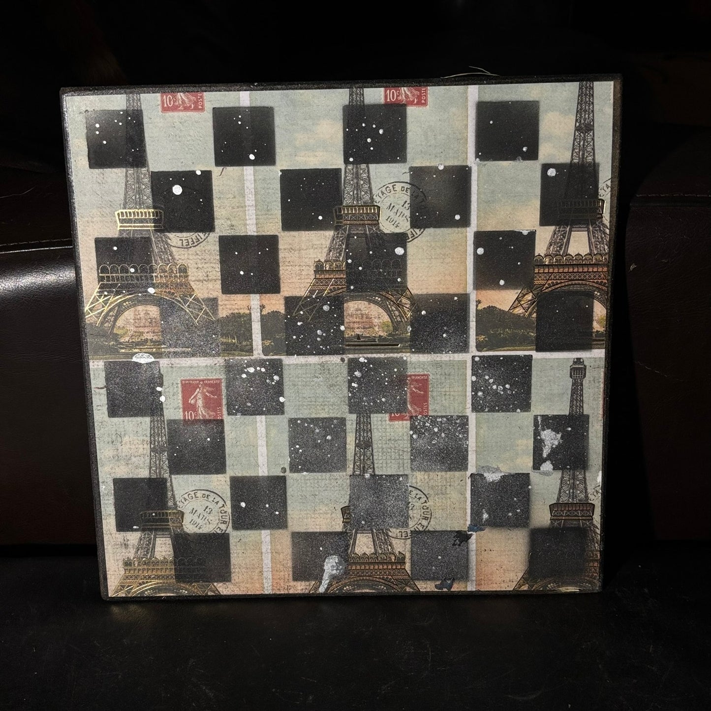Vintage Tower - Scrapbook Chess Board