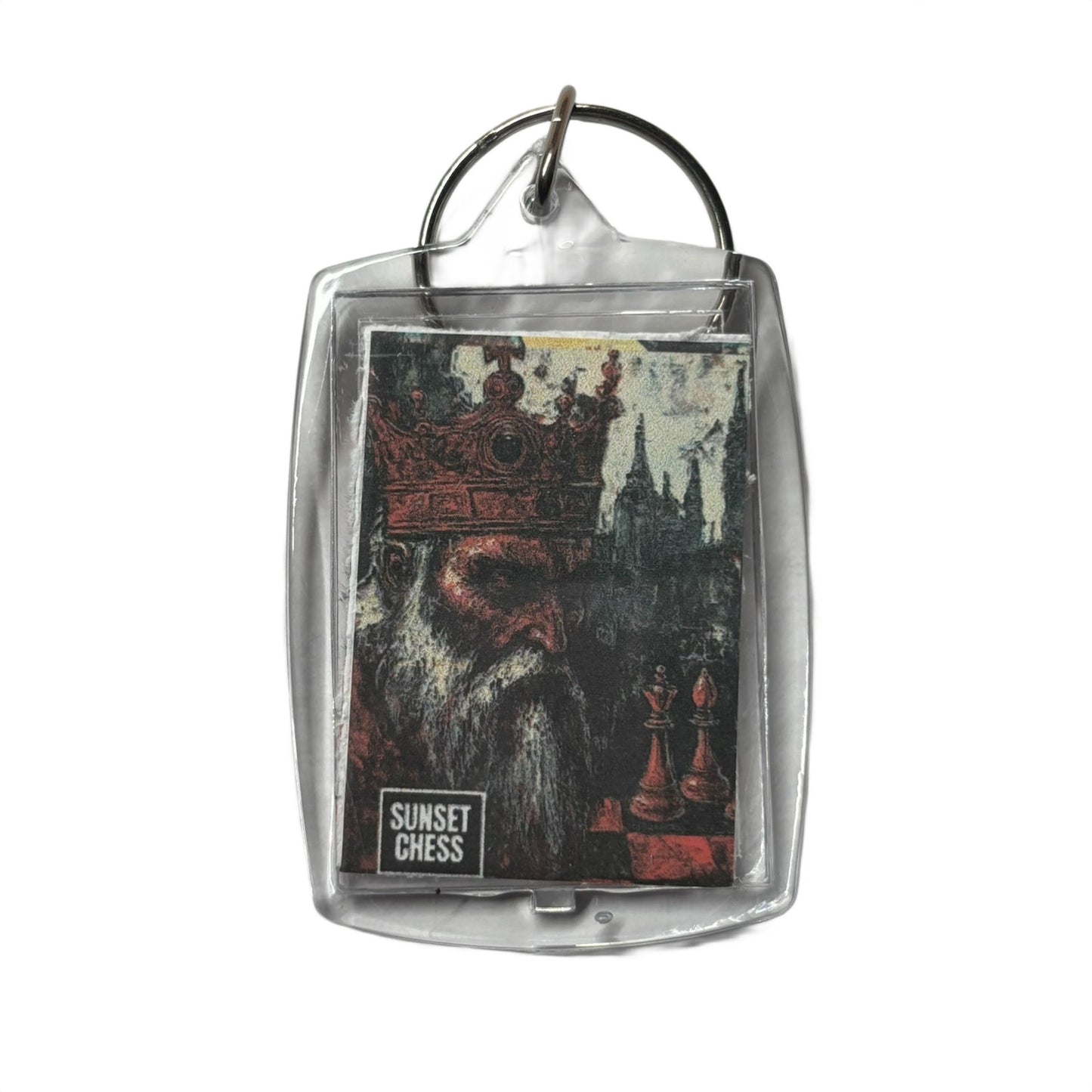 Grumpy King - Chess  Photo Keychain