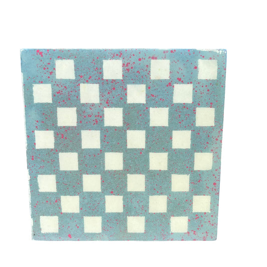 Pink Blue Clash - Resin Coated Chess Board