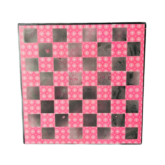 Red Pattern - Scrapbook Chess Board