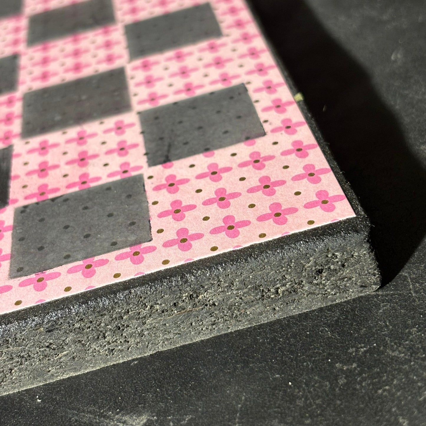 Pink & Black - Scrapbook Chess Board