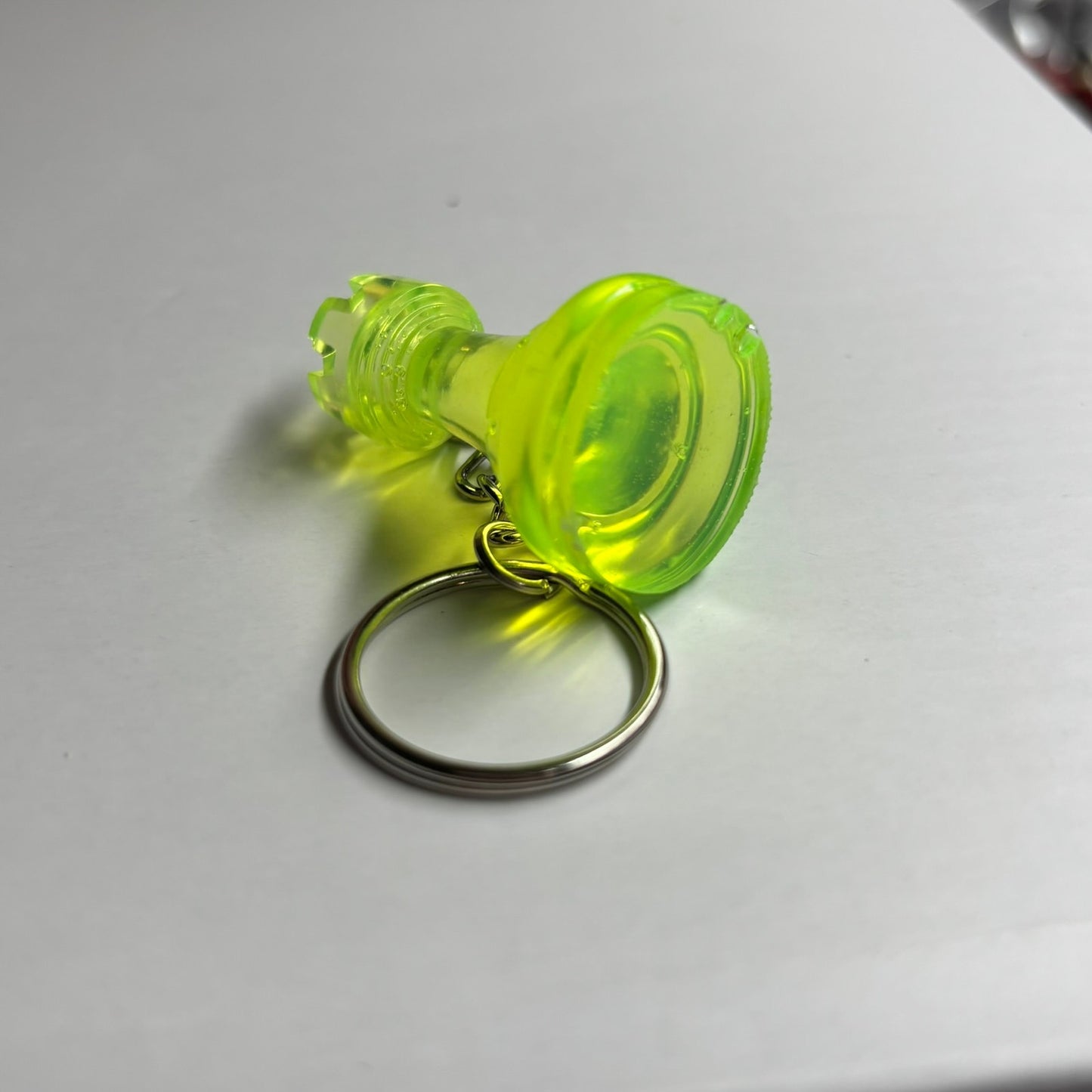 Lime Green Rook - Handmade Resin Keychain