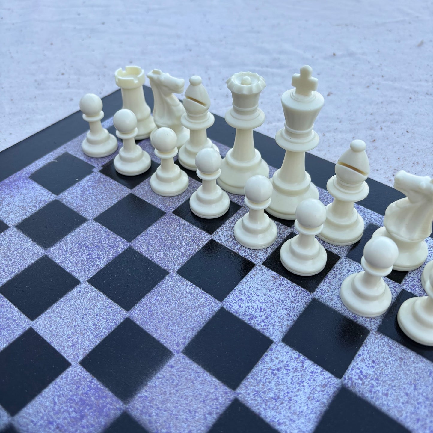 Purple Mist - Painted Chess Set