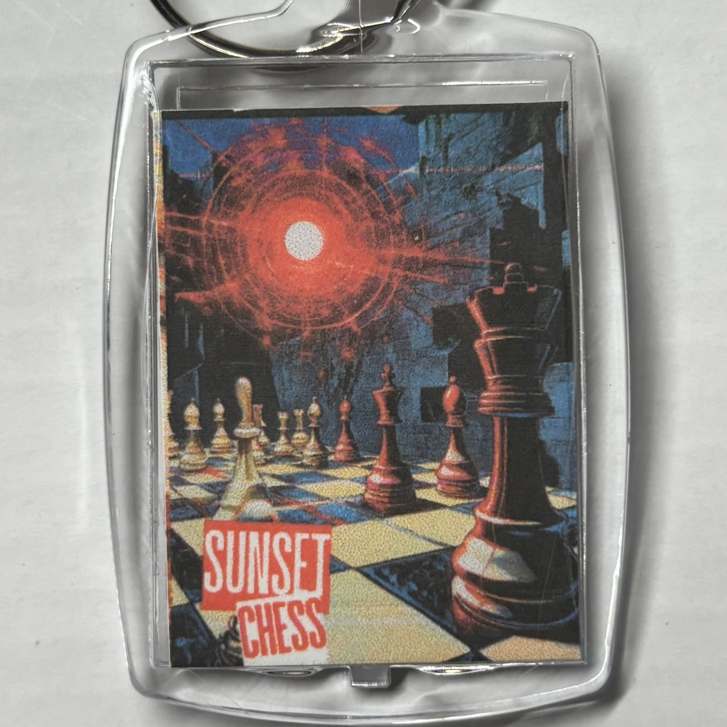 Red Dot - Chess  Photo Keychain