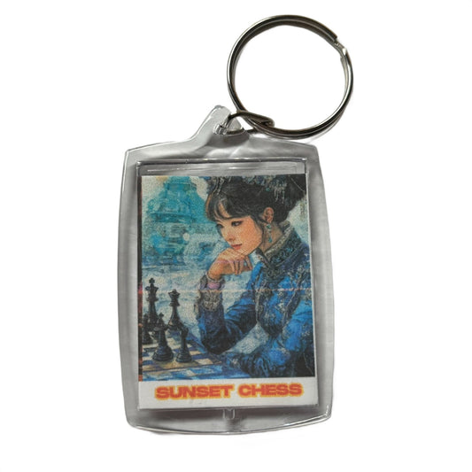 Chinese Girl - Chess  Photo Keychain