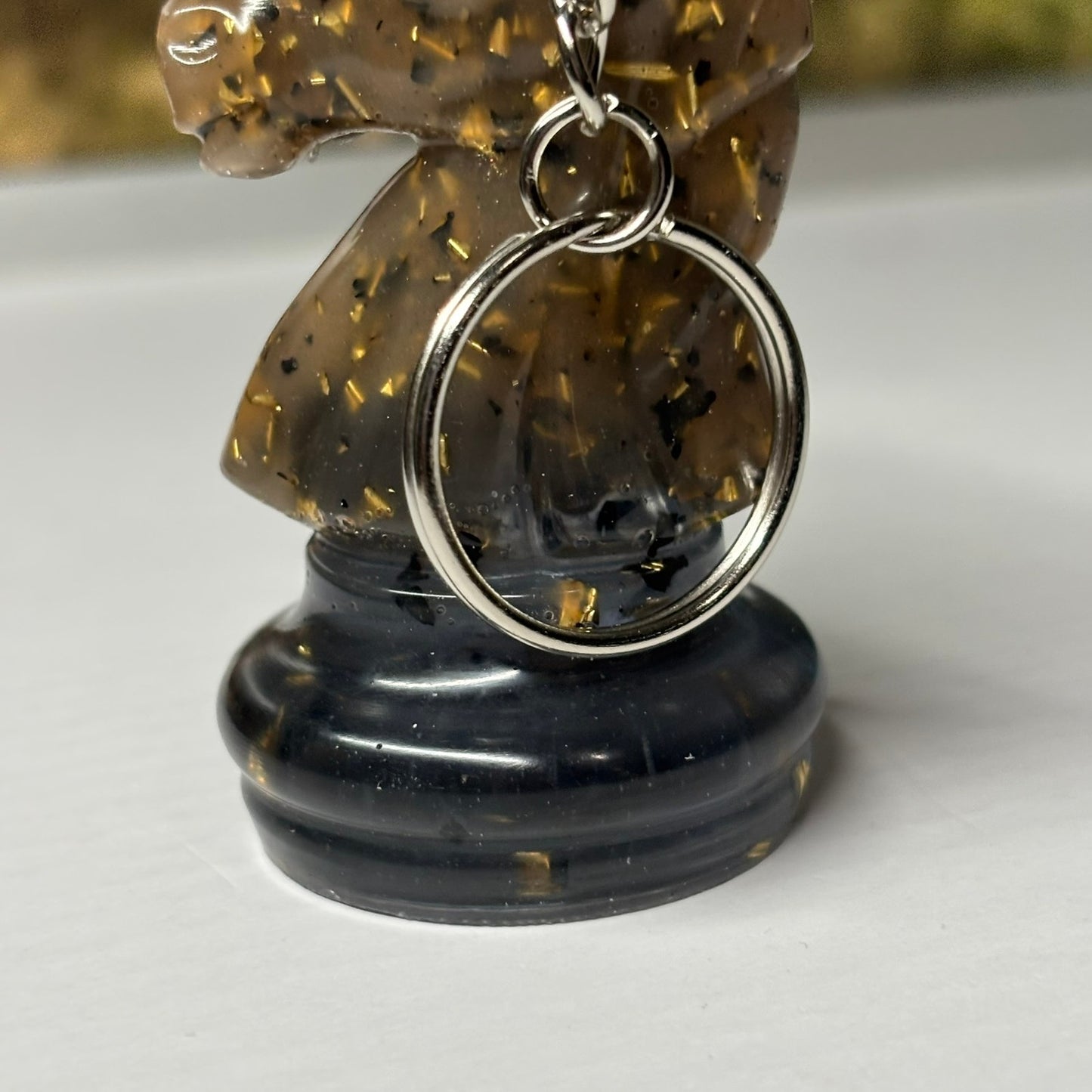 Stealth Royal Knight -  Handmade Resin Keychain - Large Edition
