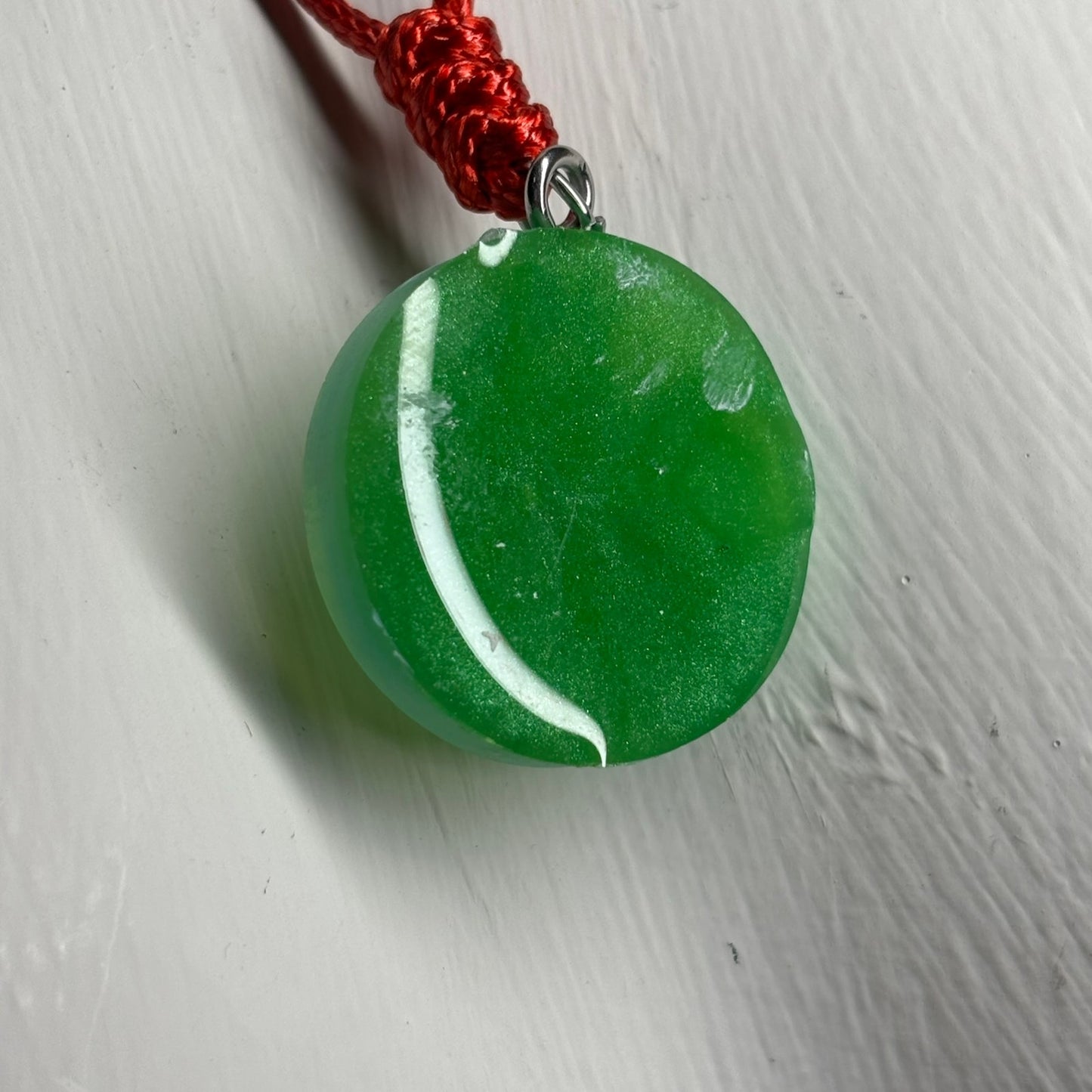 Mint Green Pawn - Handmade Resin Chess Necklace