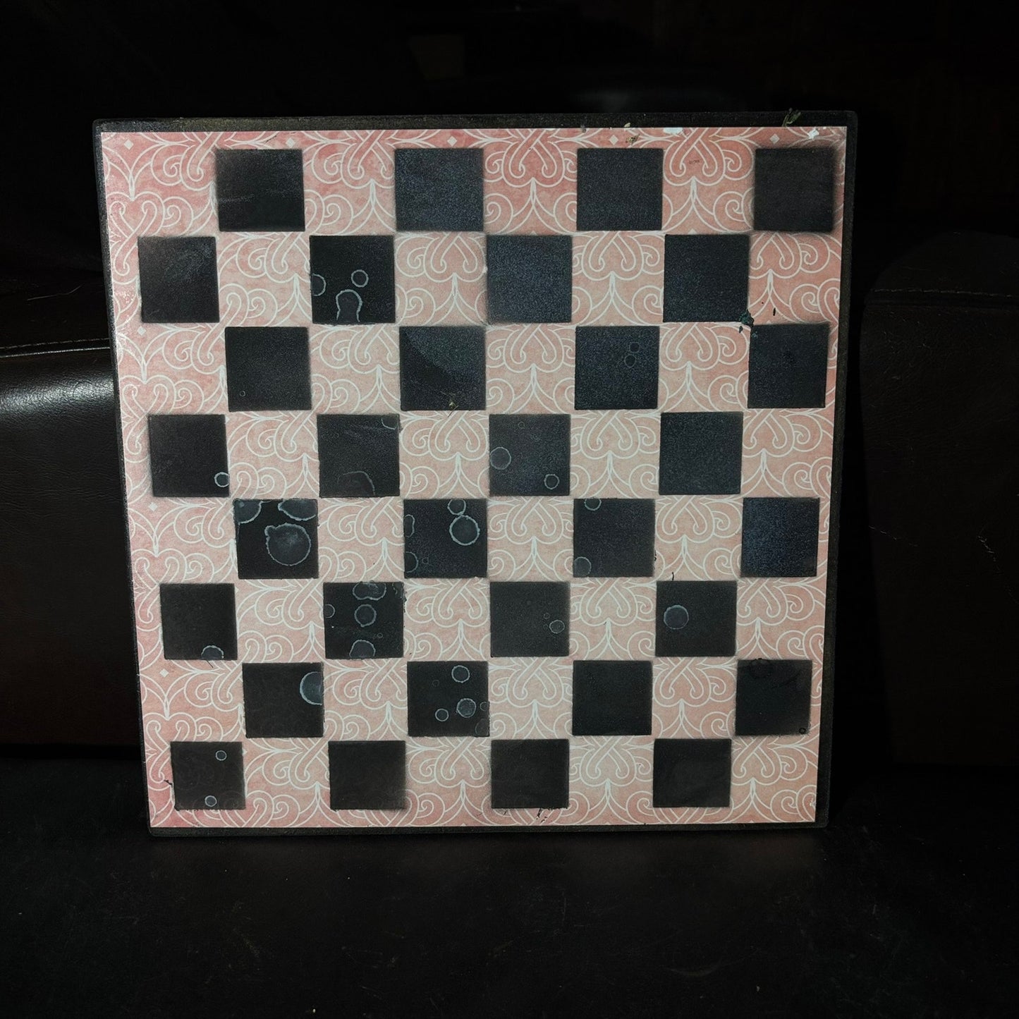 Peach Cream - Scrapbook Chess Board