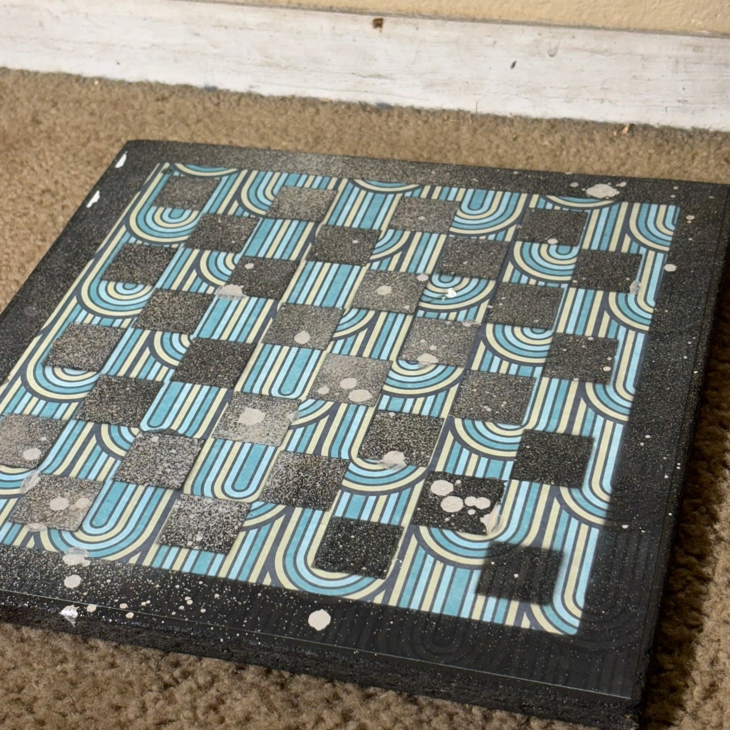 Chrome Vintage Green- Scrapbook Chess Board
