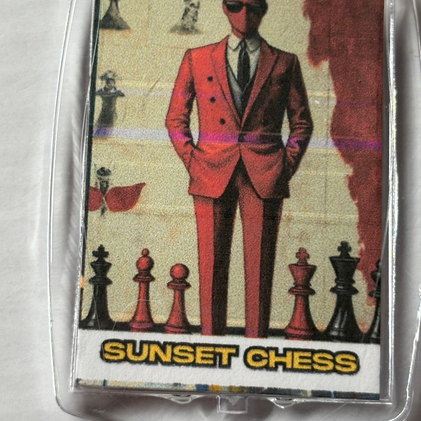 Red Tuxedo - Chess  Photo Keychain