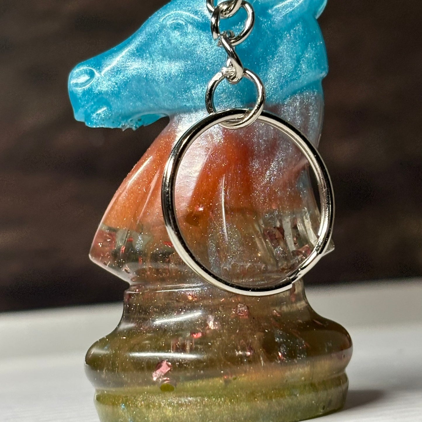 Knights Color Enmeshment - Handmade Resin Keychain - Large Edition