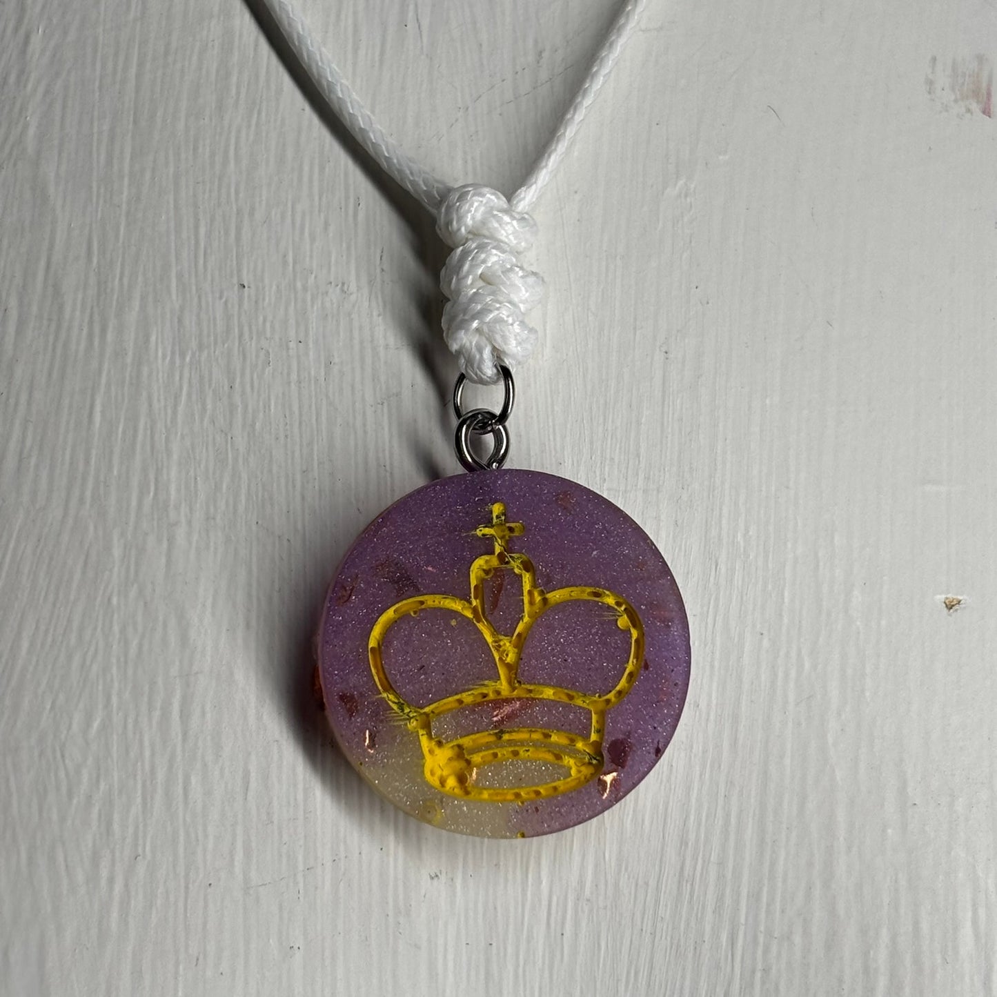 Laker Purple King - Handmade Resin Chess Necklace
