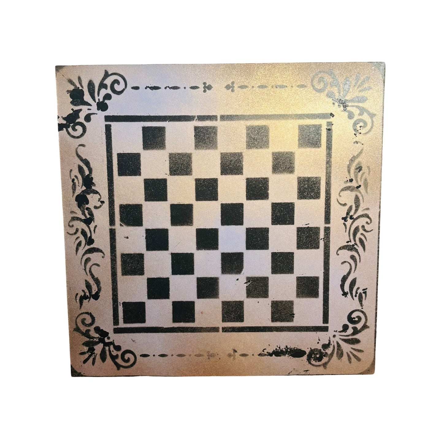 Bronze Gold - Painted Chess Board