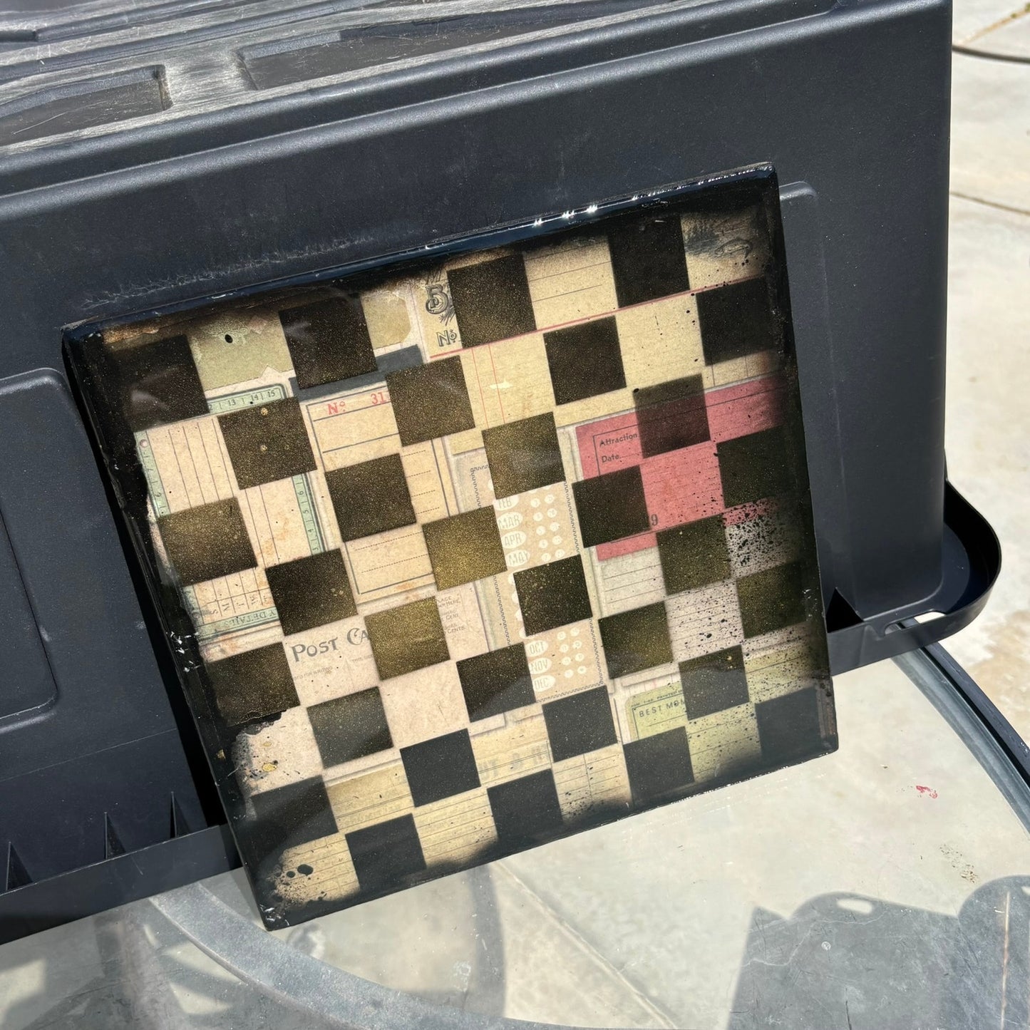 Classic Collage - Resin Coated Chess Board