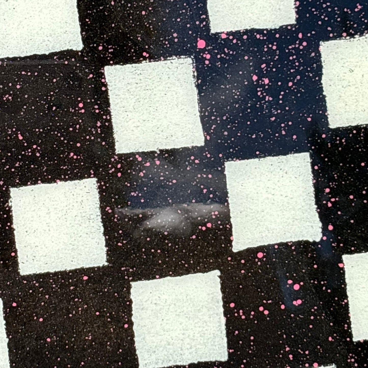 Black Speckled Pink - Resin Coated Chess Board