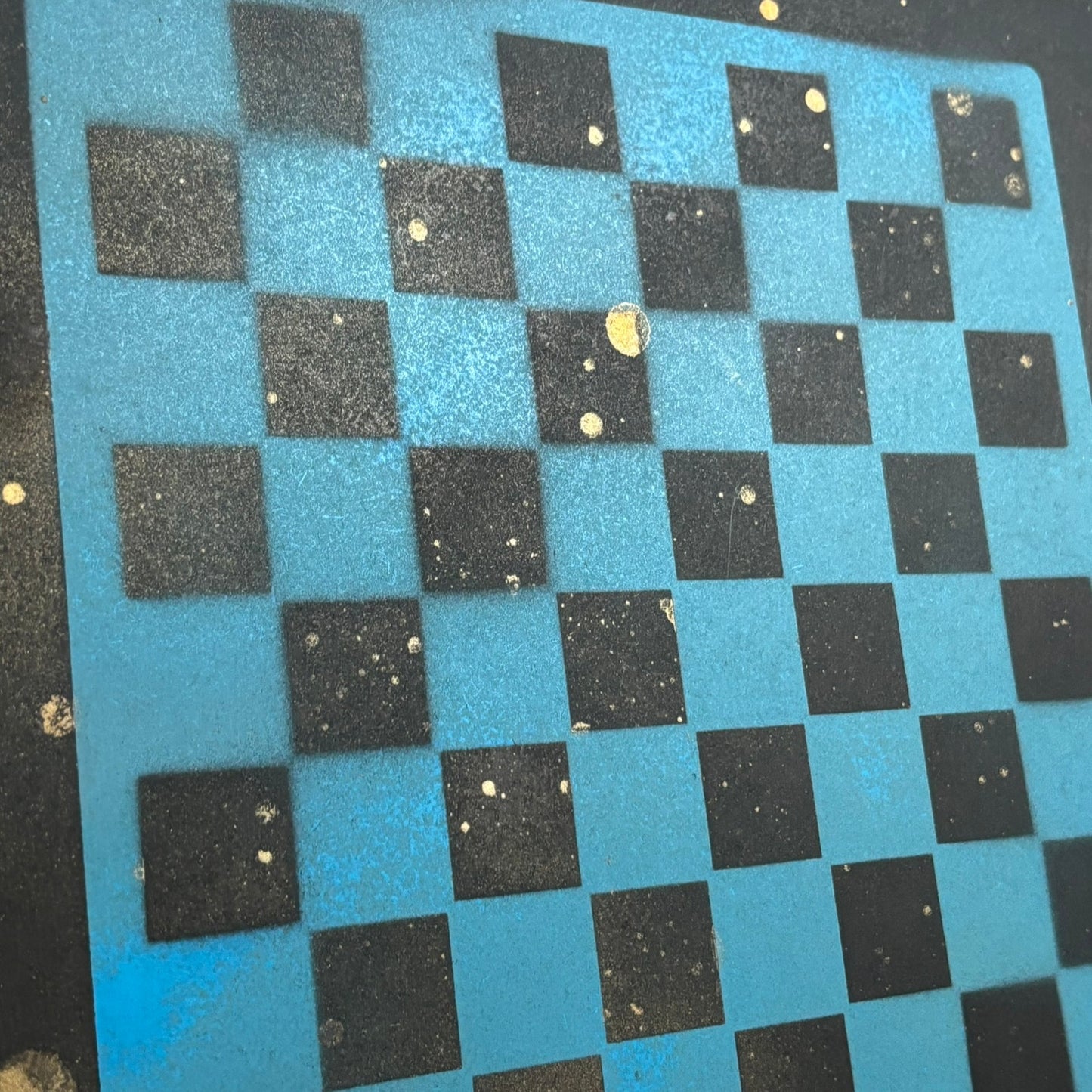 Chinese Golden Blue - Painted Chess Board