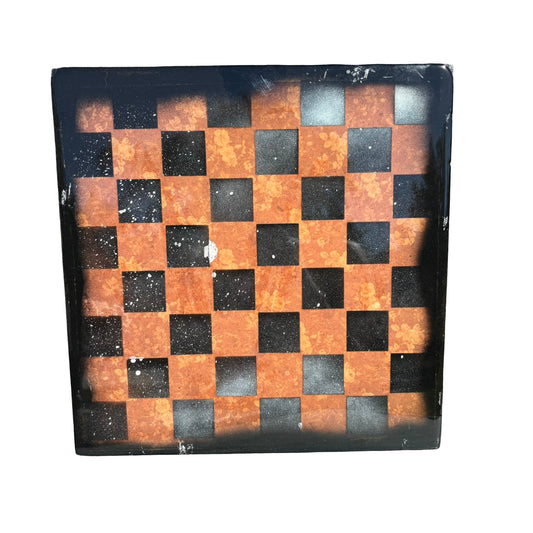 Orange & Black - Resin Coated Chess Board