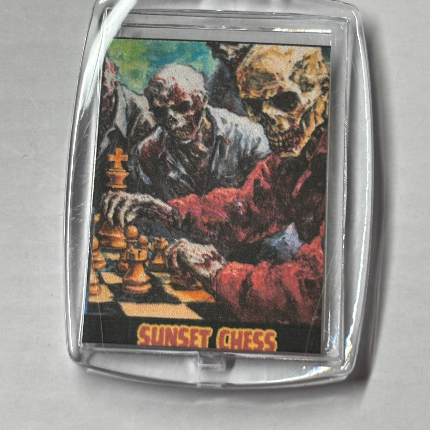 Skull Heads - Chess  Photo Keychain