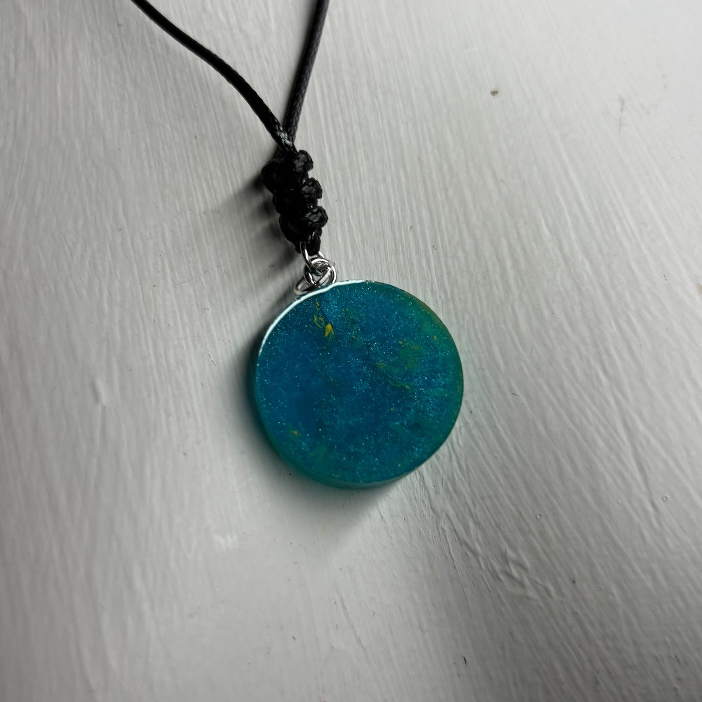 Ambient Blue Pawn - Handmade Resin Chess Necklace