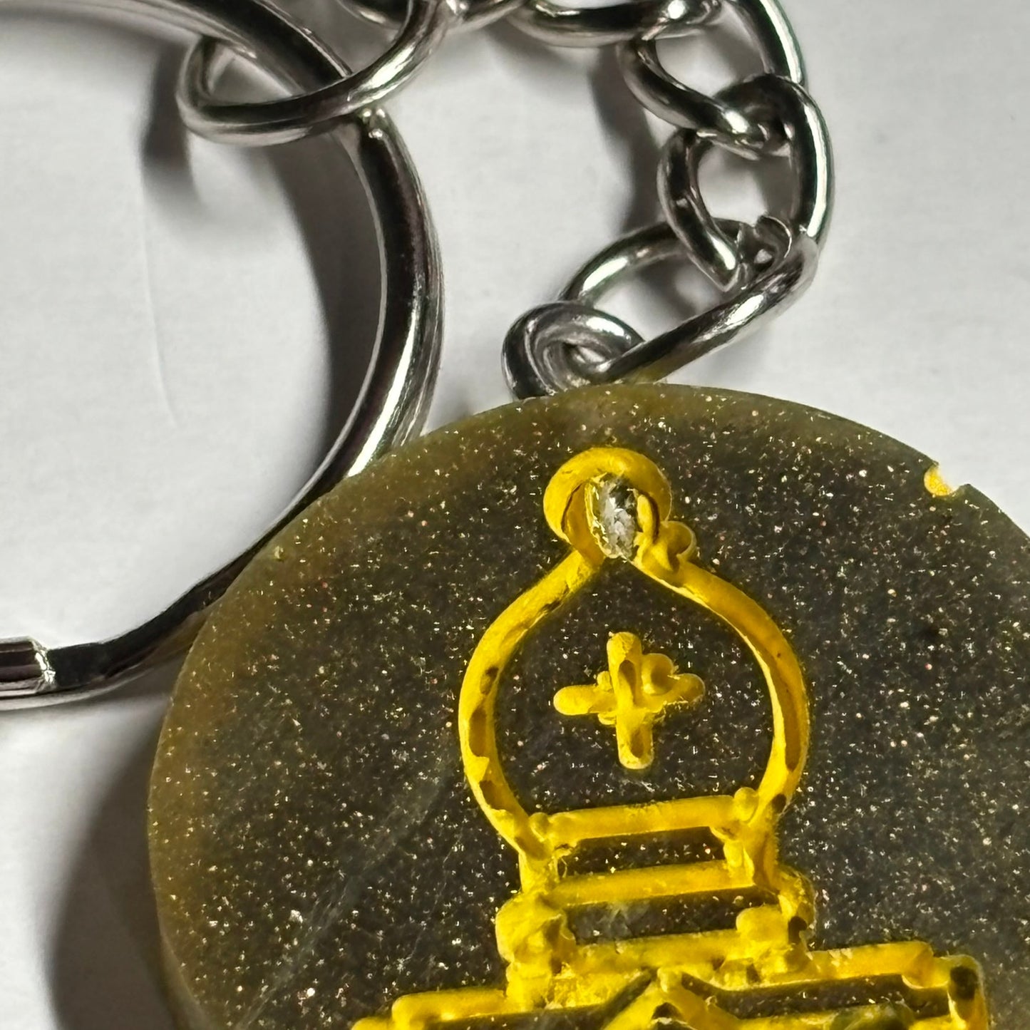 Swamp Yellow Bishop - Handmade Resin Keychain - Flat Edition