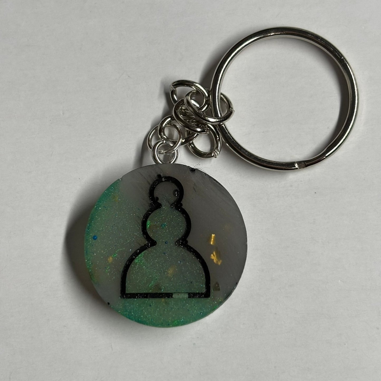 Vintage Green Pawn - Handmade Resin Keychain