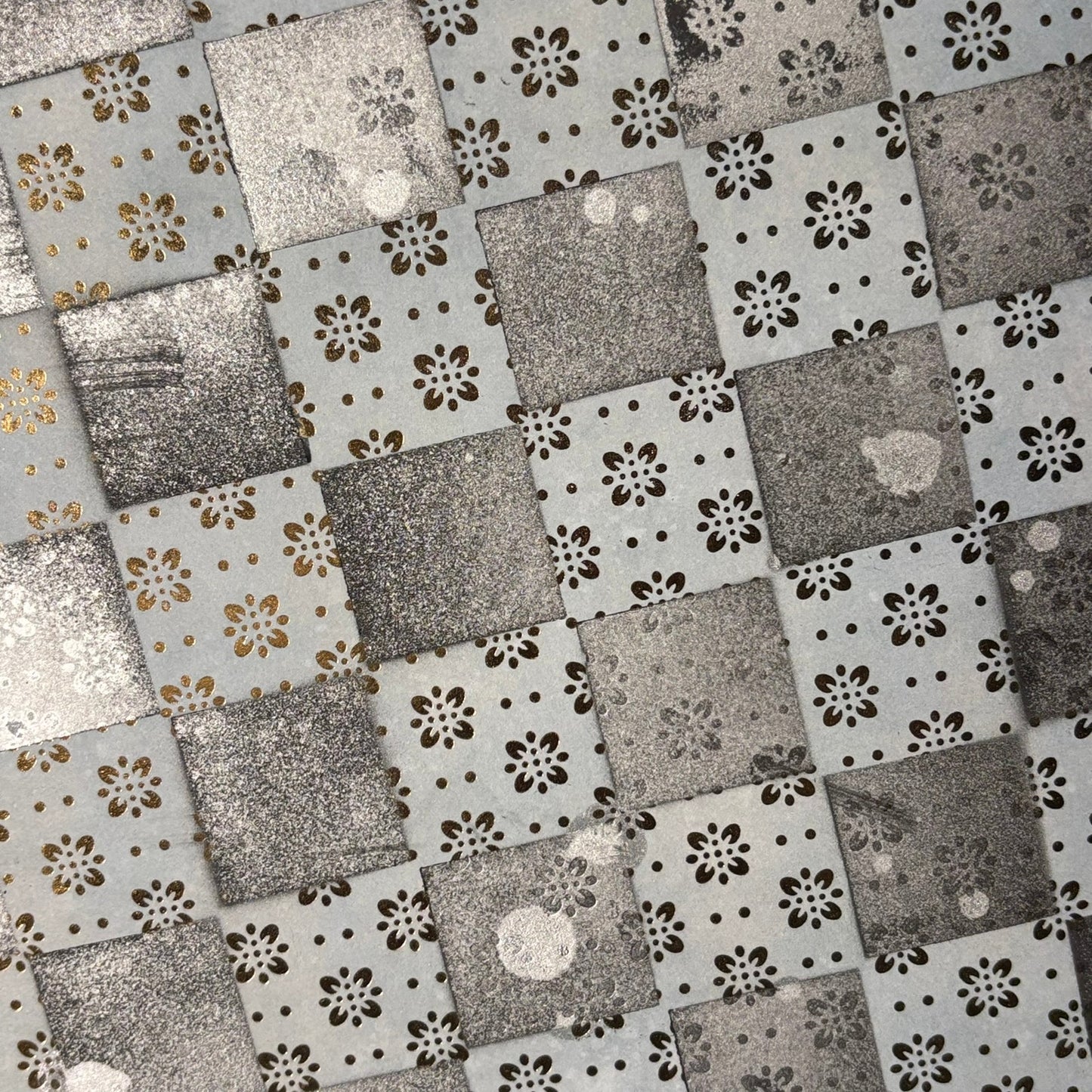 Light Blue Mist - Scrapbook Chess Board