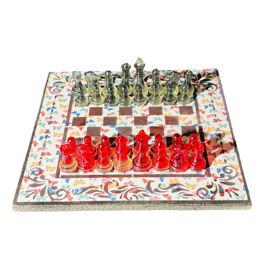 Colorful Butterflies - Scrapbook Chess Set