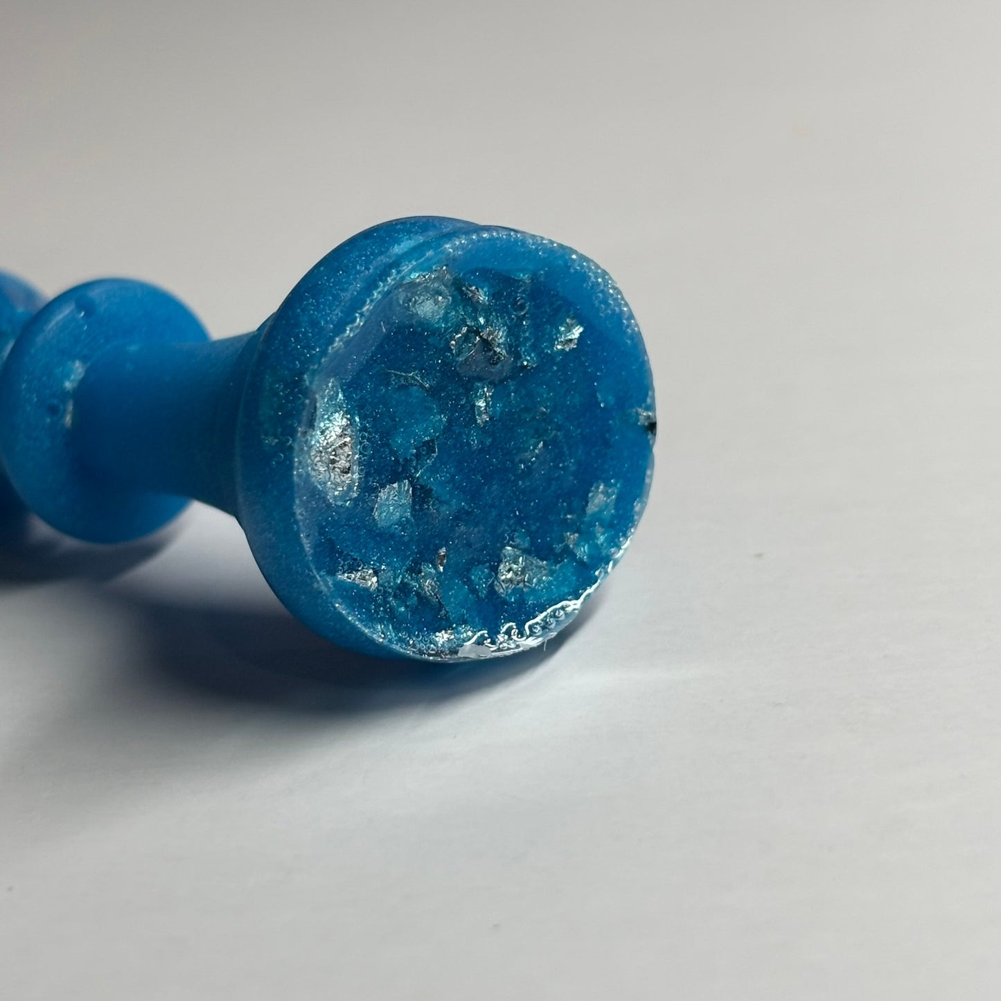 Solid Blue King - Handmade Resin Keychain