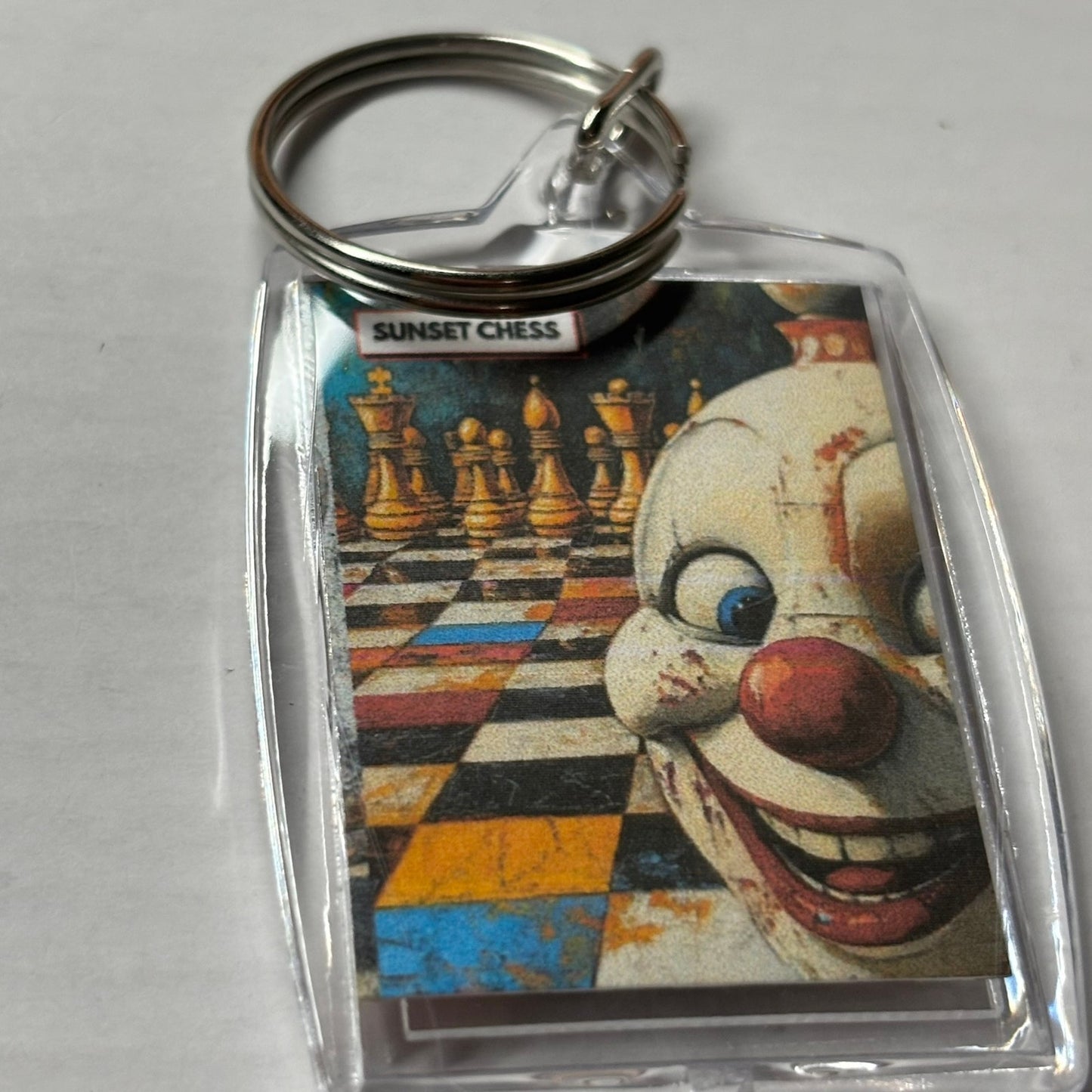 Happy Clown - Chess  Photo Keychain