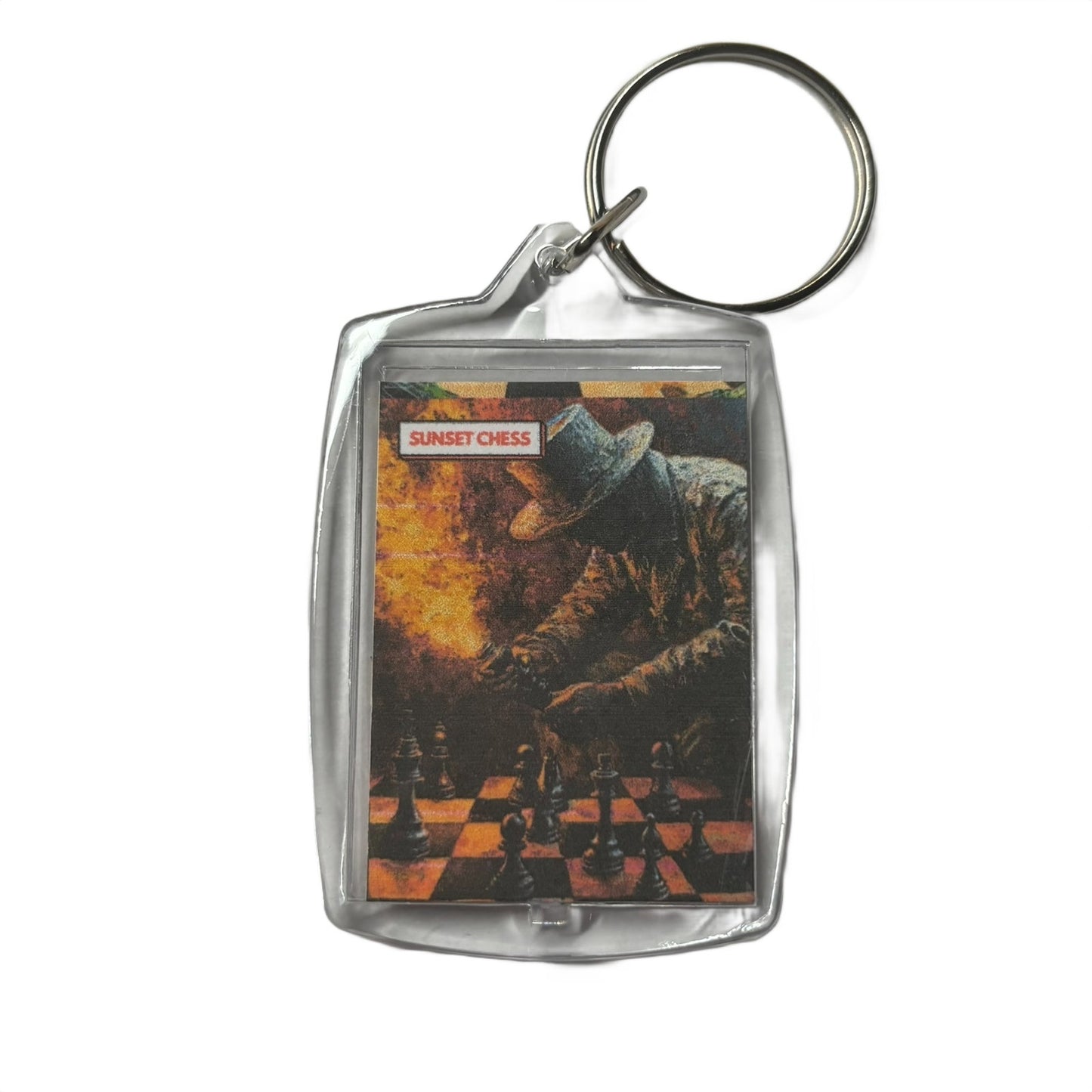 Flame Man - Chess  Photo Keychain