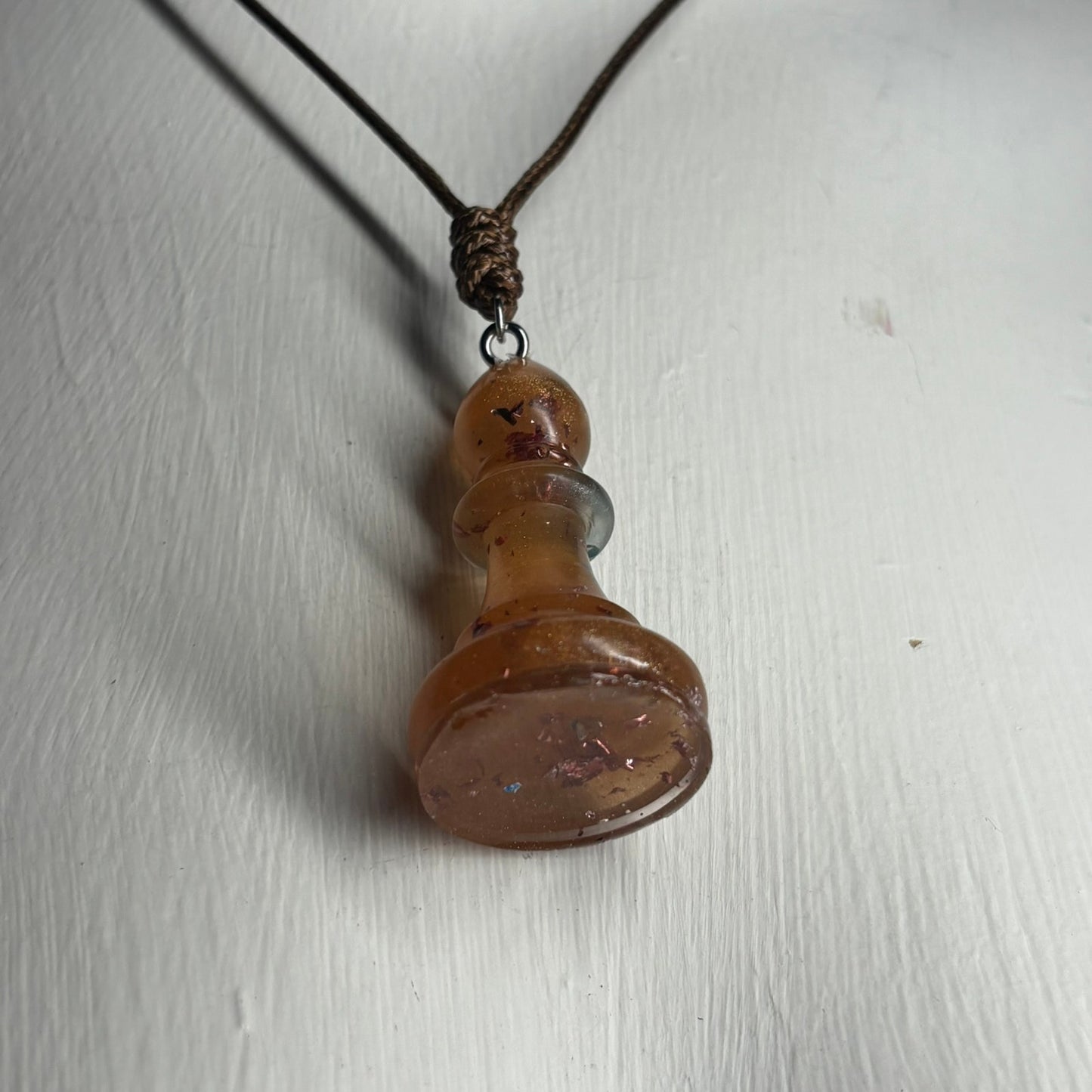 Vintage Bishop - Handmade Resin Chess Necklace