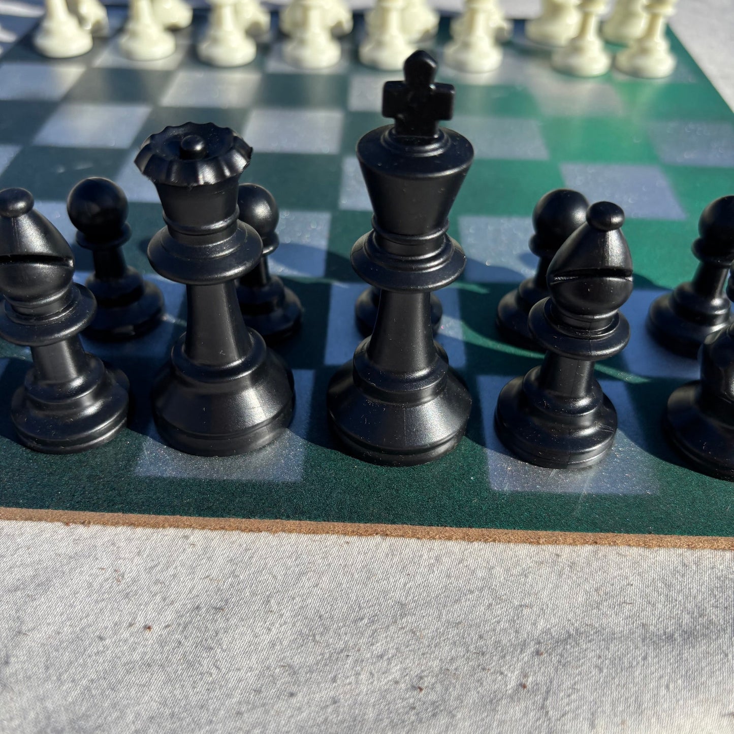 Chrome Green - Painted Chess Set
