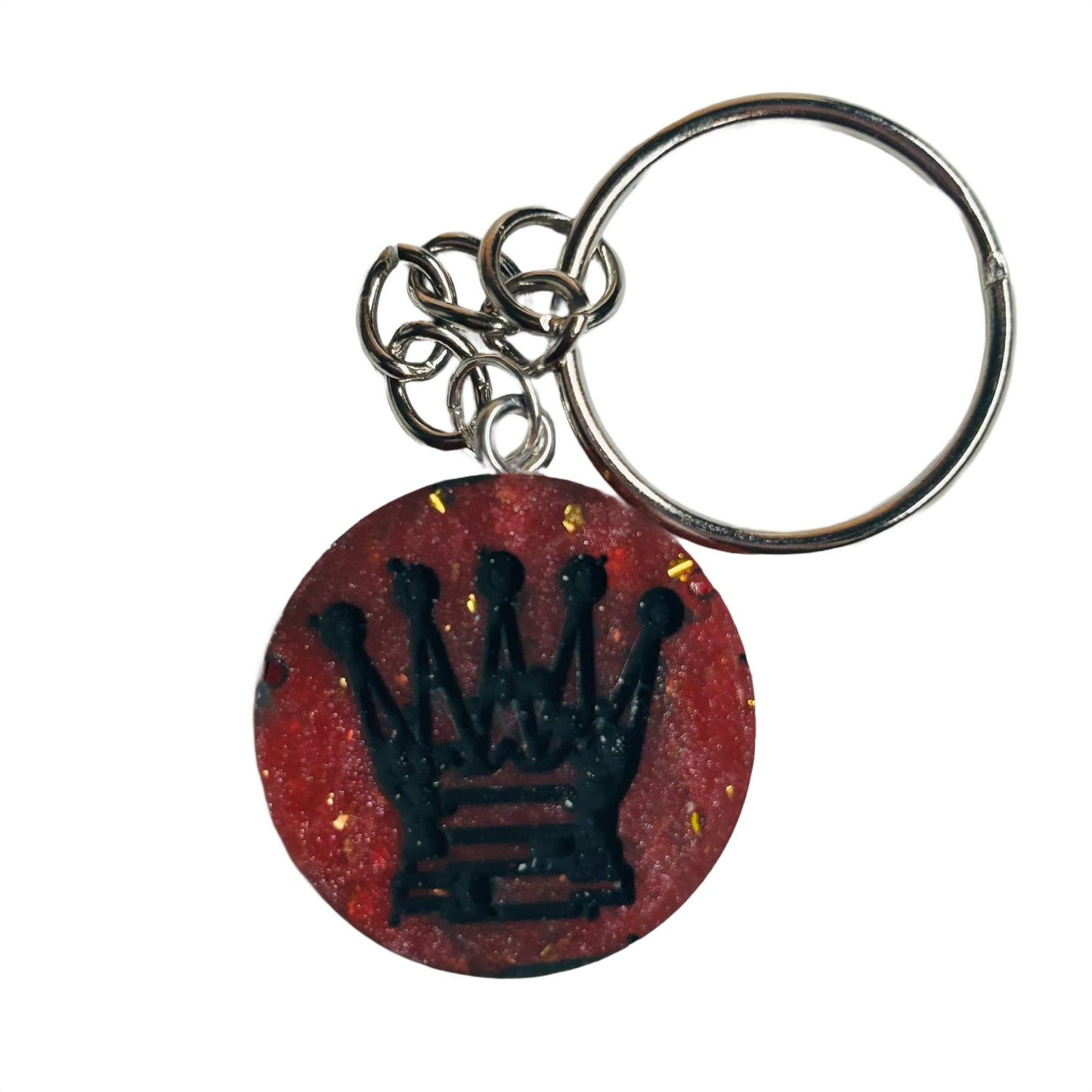 Fire Red Queen - Handmade Resin Keychain
