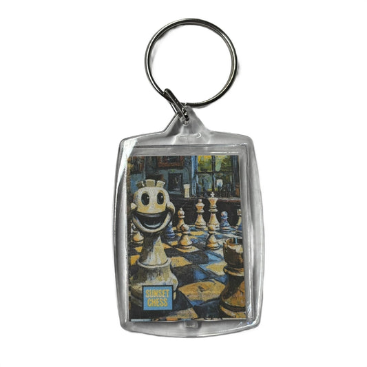 Happy Rook - Chess  Photo Keychain