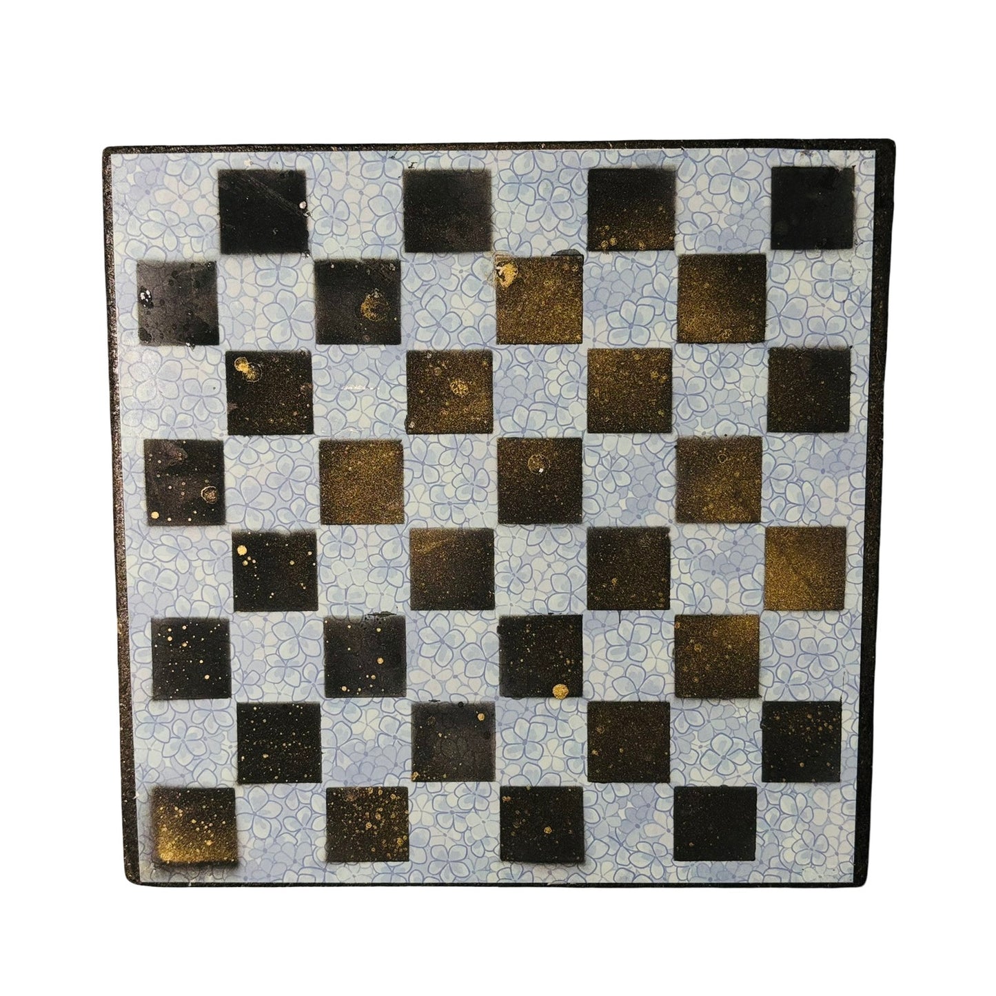 Golden Black & Blue - Scrapbook Chess Board