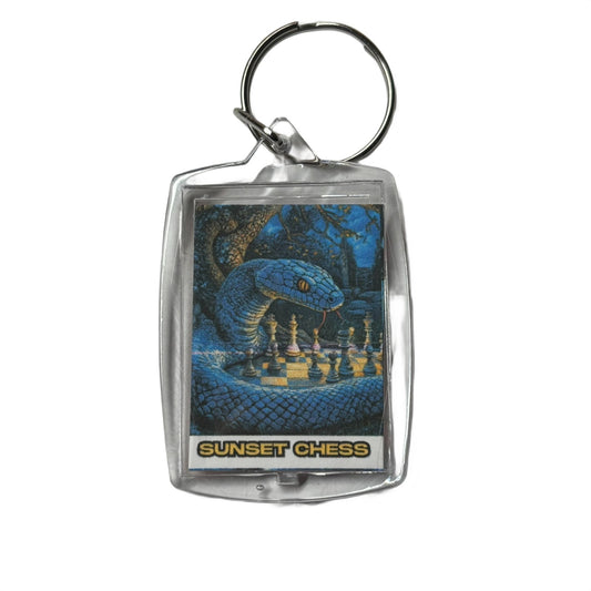 Blue Snake - Chess  Photo Keychain