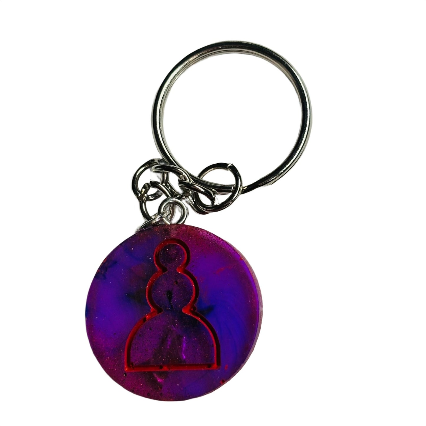 Cosmic Purple Pawn - Handmade Resin Keychain