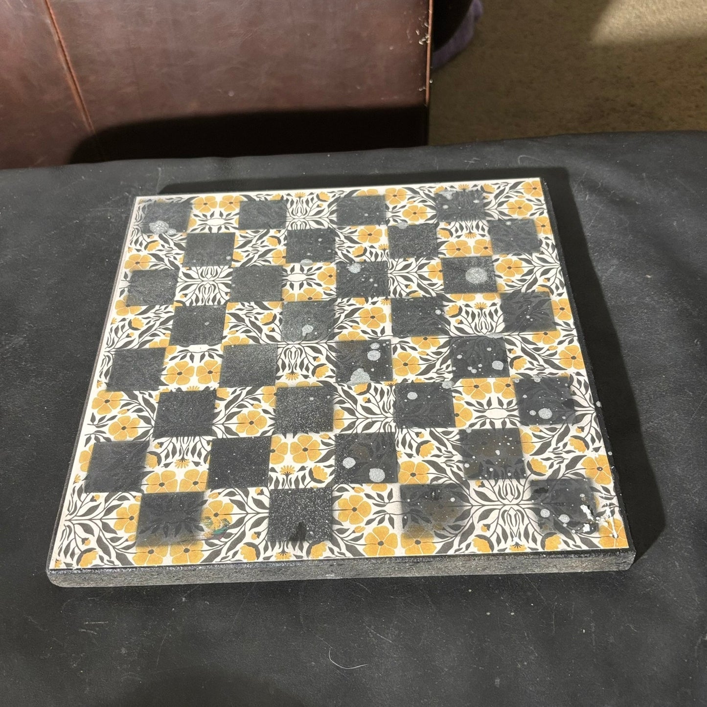 Vintage Brown Pattern - Scrapbook Chess Set