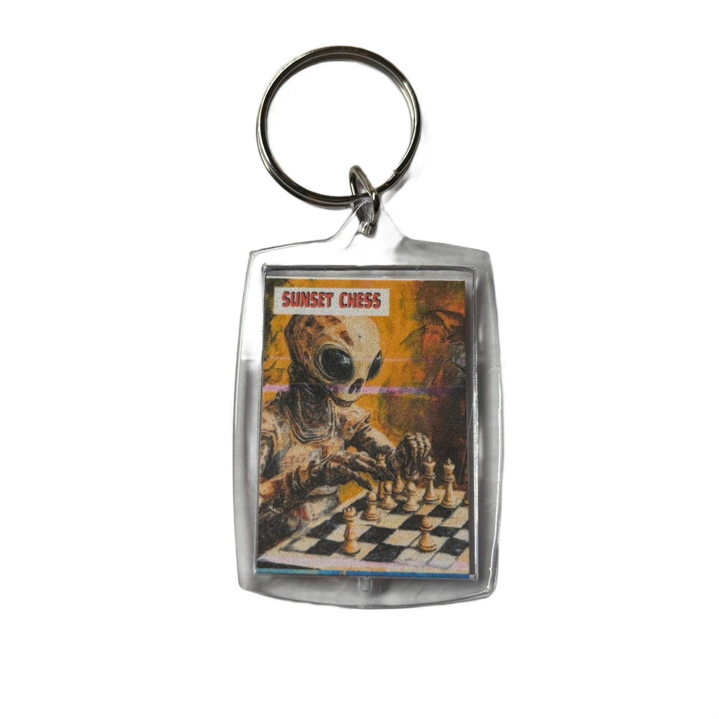 Cool Alien - Chess  Photo Keychain