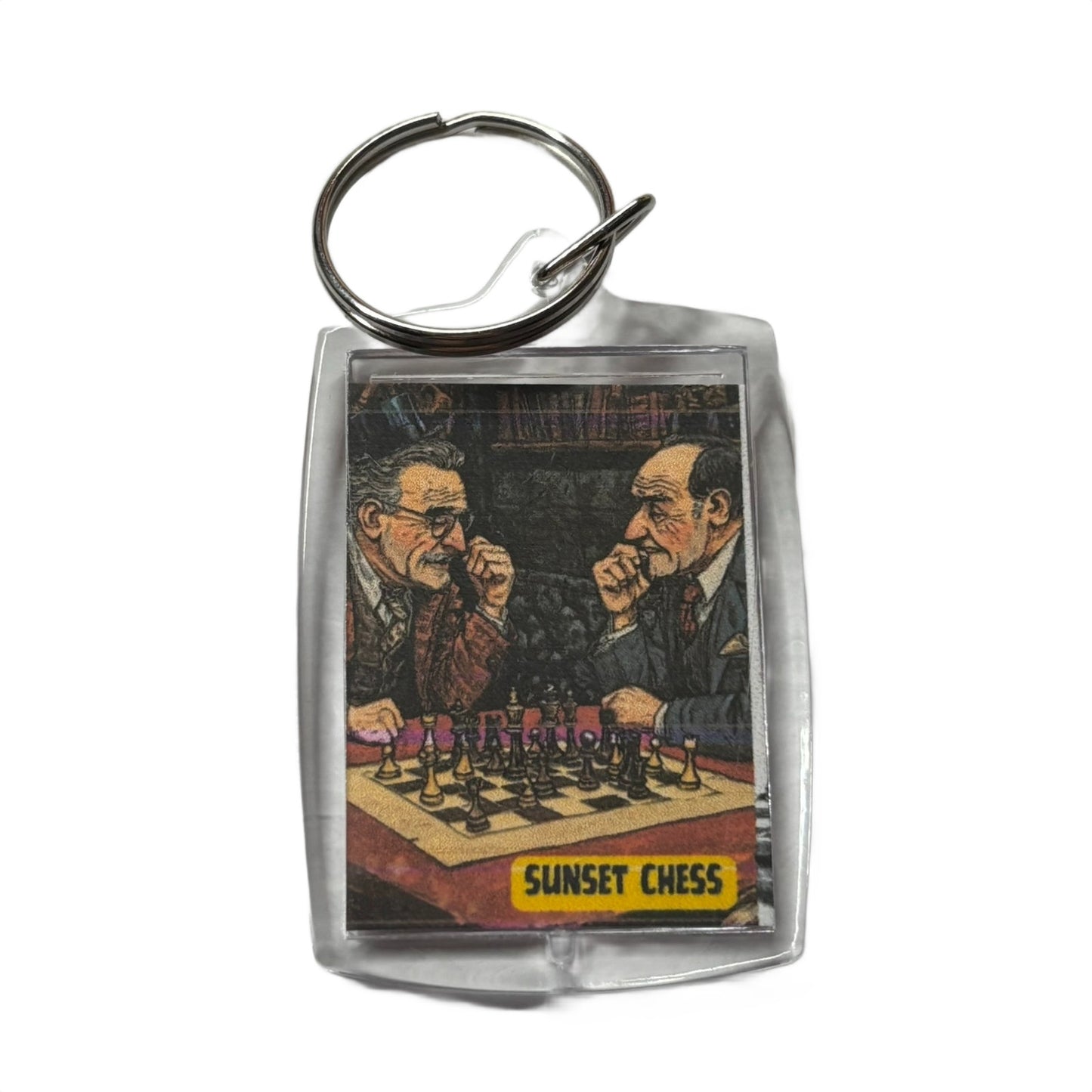 Library Match - Chess  Photo Keychain