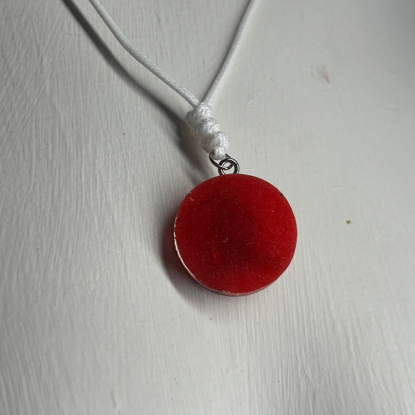 Red Bishop - Handmade Resin Chess Necklace