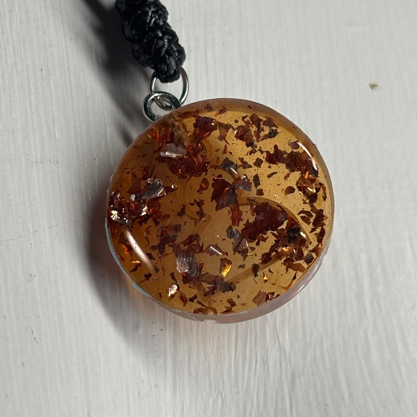 Amber Pawn - Handmade Resin Chess Necklace