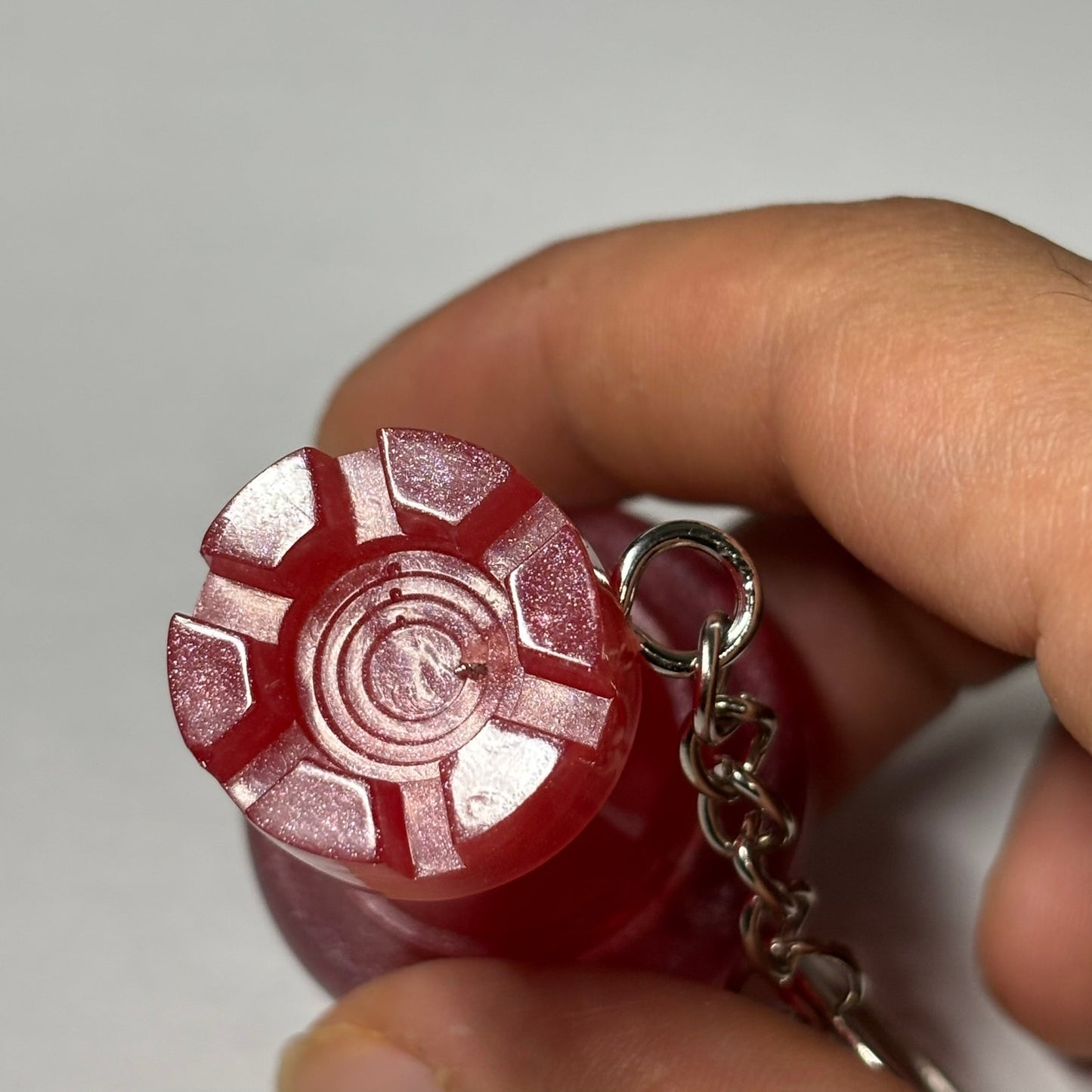 Flamed Top Rook - Handmade Resin Keychain - Large Edition
