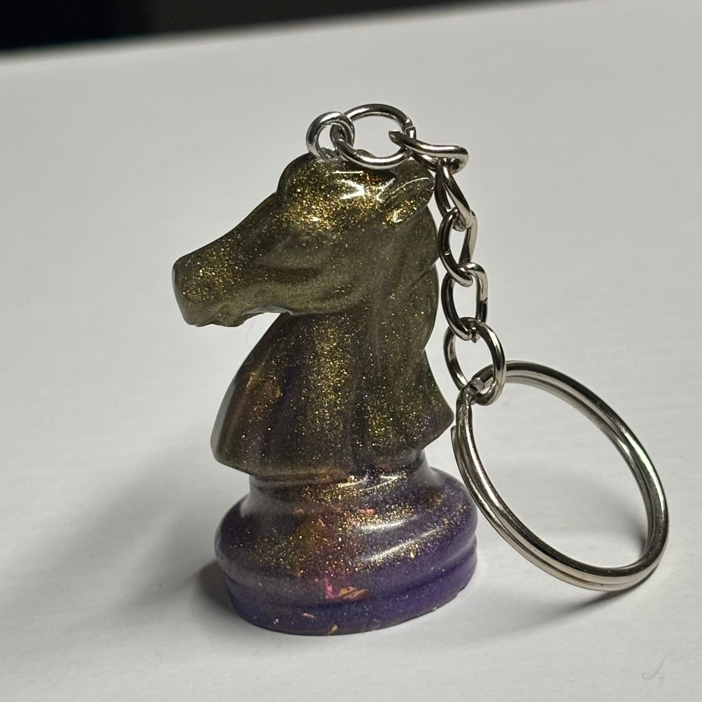 Vintage Green Knight - Handmade Resin Keychain