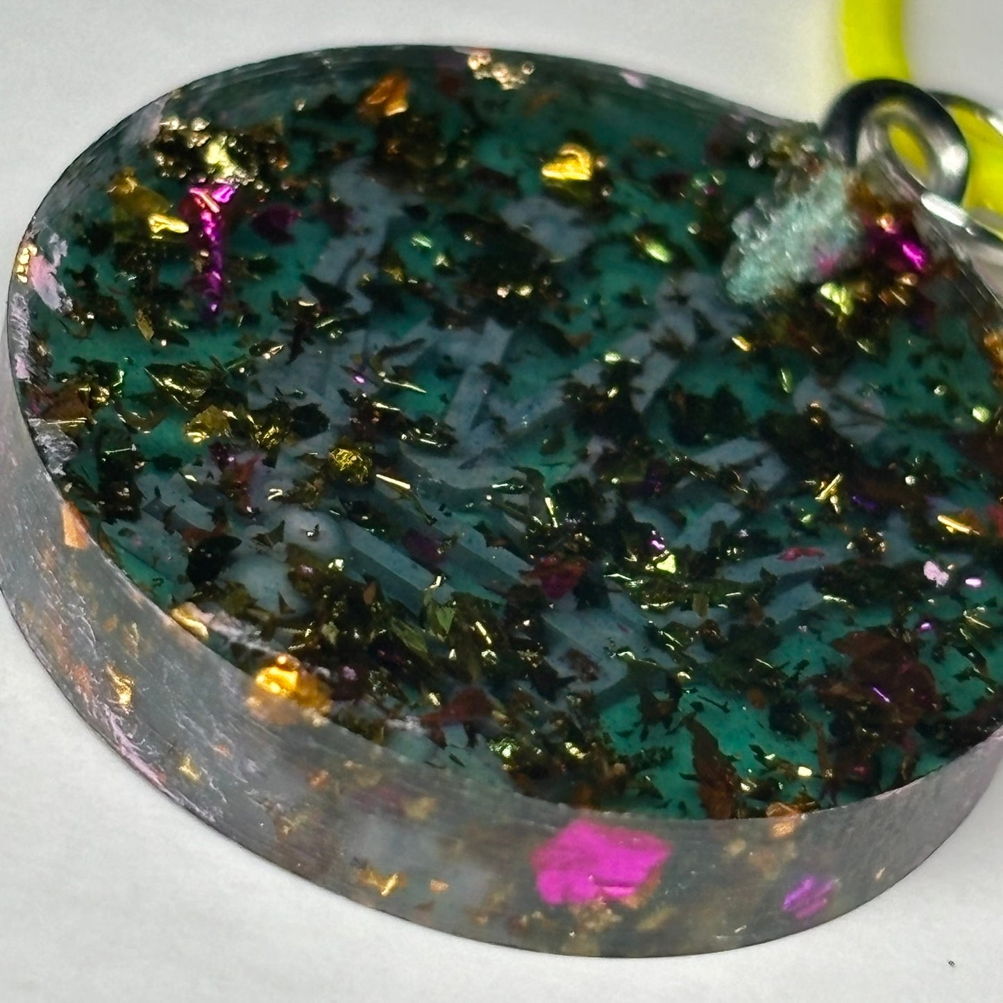 Pink Print Queen - Handmade Resin Chess Necklace