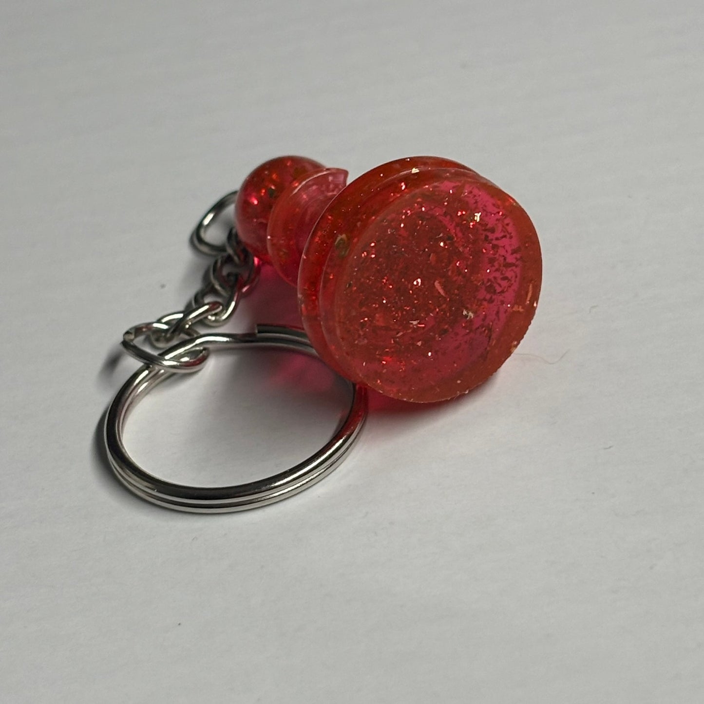 Crystal Red Pawn - Handmade Resin Keychain