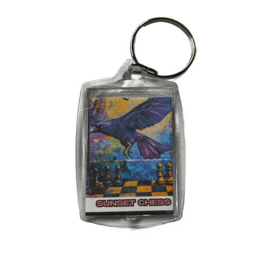 Purple Bird - Chess  Photo Keychain
